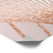 シームレスな金ゴールドリーフ形状 ポスター (角)