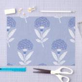 シームレスな青い花のパターンを切り離すティッシュペーパー 薄葉紙 (クラフト)