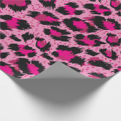 シームレスな高級ピンクヒョウのパターン。 ラッピングペーパー (角)
