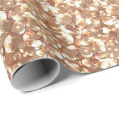 シームレスな黄金金ゴールド青銅のキラキラ輝き ラッピングペーパー (ロールコーナー)