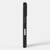 シームレスな黒と白のドット柄 Case-Mate iPhoneケース (裏面 / 右)