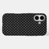 シームレスな黒と白のドット柄 Case-Mate iPhoneケース (裏面 (横))