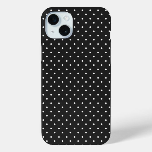 シームレスな黒と白のドット柄 Case-Mate iPhoneケース (裏面)