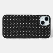 シームレスな黒と白のドット柄 Case-Mate iPhoneケース (裏面 (横))