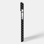 シームレスな黒と白のドット柄 Case-Mate iPhoneケース (裏面 / 左)