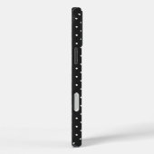シームレスな黒と白のドット模様 Case-Mate iPhoneケース (裏面 / 右)