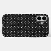 シームレスな黒と白のドット模様 Case-Mate iPhoneケース (裏面 (横))