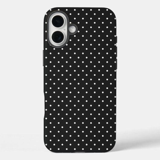 シームレスな黒と白のドット模様 Case-Mate iPhoneケース (裏面)