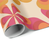 シームレスな70sレトロな花のパターンとヴィンテージダイ ラッピングペーパー (ロールコーナー)