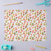 シームレスに様式化されたクリスマス装飾の小さな小人 薄葉紙 (クラフト)