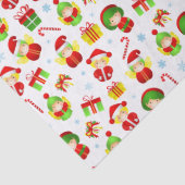 シームレスに様式化されたクリスマス装飾の小さな小人 薄葉紙 (詳細)