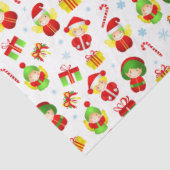 シームレスに様式化されたクリスマス装飾の小さな小人 薄葉紙 (詳細)