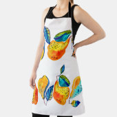 シームレスに絵を描水の色の手の梨縁ど。  エプロン (インサイチュ)