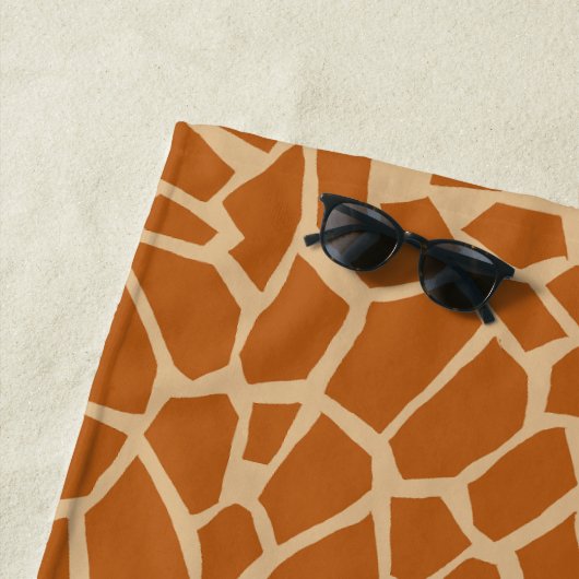 シームレスアニマルスキンキリン模様 ビーチタオル (インサイチュ)