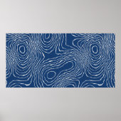 シームレスアース線地形図パターオーガニックター ポスター (正面)