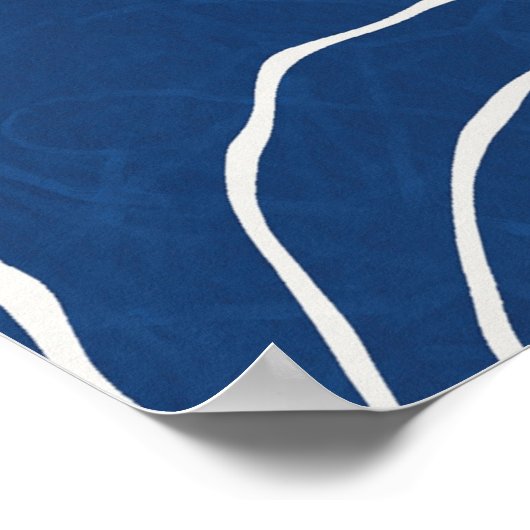 シームレスアース線地形図パターオーガニックター ポスター (角)