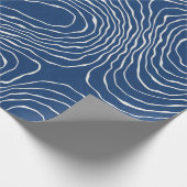 シームレスアース線地形図パターオーガニックター ラッピングペーパー (角)