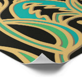 シームレスアートオーナメントインアールヌーボースタイル ポスター (角)