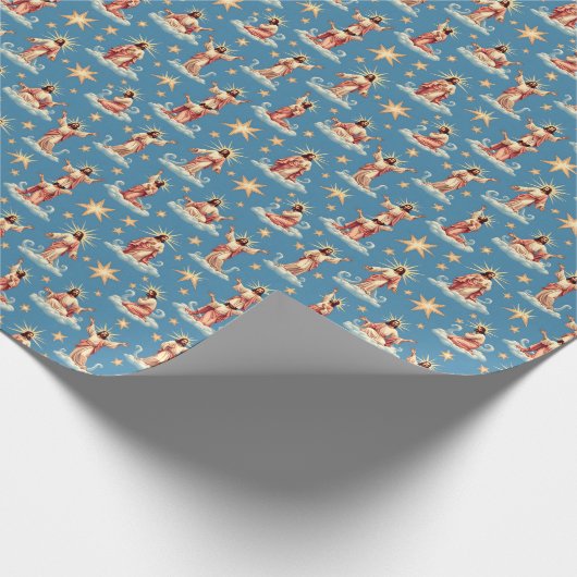 シームレスイエズス様式の宗教ギフトキリスト教 ラッピングペーパー (角)