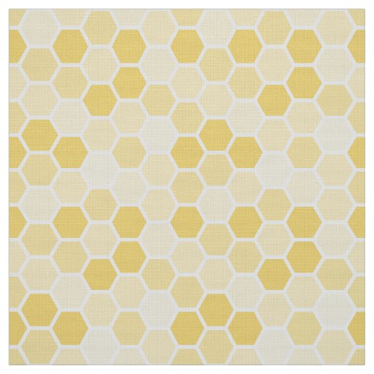 シームレスイエローハニーコーム模様 ファブリック (見本)