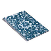 シームレスイスラムアートカラフルブルー ノートブック (右側)