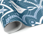 シームレスイスラムアートカラフルブルー ラッピングペーパー (ロールコーナー)