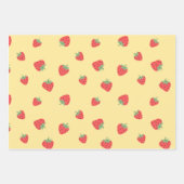 シームレスイチゴ ラッピングペーパーシート (正面2)