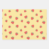 シームレスイチゴ ラッピングペーパーシート (正面)