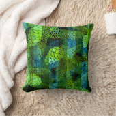 シームレスウィンタークリスマスグリーンブルーパインコーンtr クッション (ブランケット)