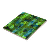 シームレスウィンタークリスマスグリーンブルーパインコーンtr タイル (側面)