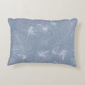 シームレスエキゾチックなハイビスカスのトロピカルパーム葉の アクセントクッション (裏面)