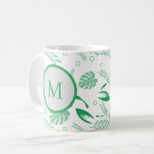 シームレスカラフルな夏のパターン – フローラカスタム コーヒーマグカップ (正面左)