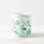 シームレスカラフルな夏のパターン – フローラカスタム コーヒーマグカップ (中央)