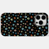 シームレスカラフルな小さな犬の足 Case-Mate iPhoneケース (裏面 (横))