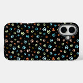 シームレスカラフルな小さな犬の足 Case-Mate iPhoneケース (裏面 (横))