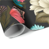 シームレスカラフルな蝶とフローラ ラッピングペーパー (ロールコーナー)