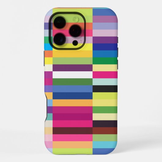 シームレスカラフルストライプ柄 iPhoneケース (裏面)