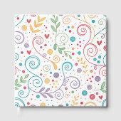 シームレスカラフルドードルパターン ゲストブック (正面)