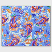 シームレスカラフルペイズリーパターン ラッピングペーパー (フラット)