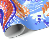 シームレスカラフルペイズリーパターン ラッピングペーパー (ロールコーナー)