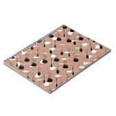 シームレスカラフル水色パターン ノートブック (左側)