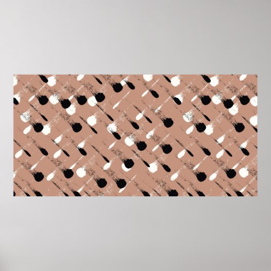 シームレスカラフル水色パターン ポスター (正面)