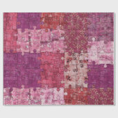 シームレスカラーファブリックパズルパターン ラッピングペーパー (フラット)