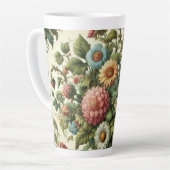 シームレスガーデンデザイン カフェラテマグ (左アングル)