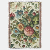 シームレスガーデンデザイン スローブランケット (正面縦)