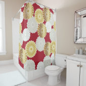 シームレスキク日本のラ シャワーカーテン (インサイチュ)