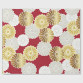 シームレスキク日本のラ ラッピングペーパー (フラット)