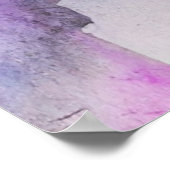 シームレスキュービズム紫抽象芸術芸術 ポスター (角)