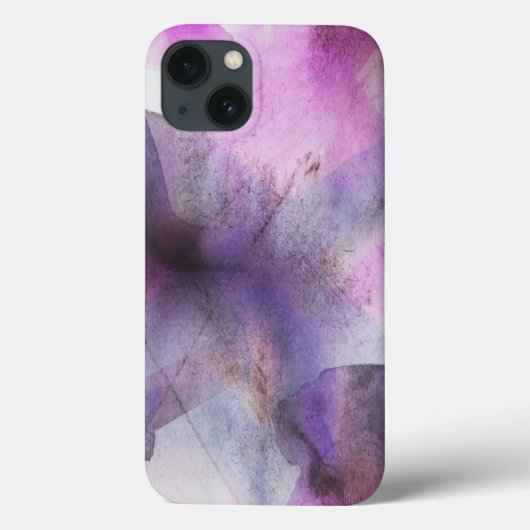 シームレスキュービズム紫抽象芸術芸術 Case-Mate iPhoneケース (裏面)