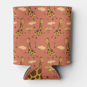 シームレスキリン模様ヴィンテージイラストレーション 缶クーラー (正面)